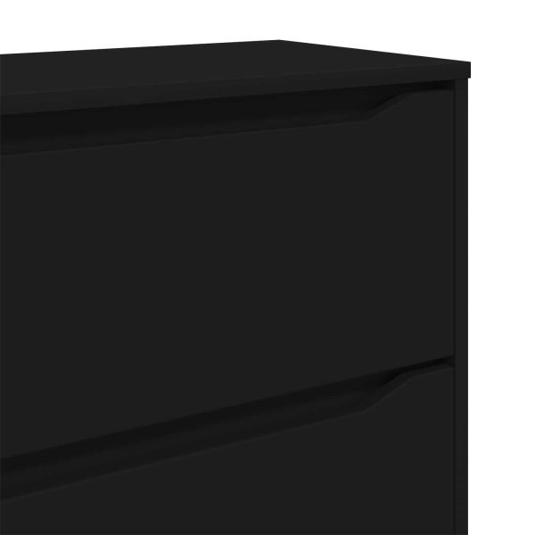 Шкаф за съхранение Черно 80 x 31 x 81 см Инженерно дърво