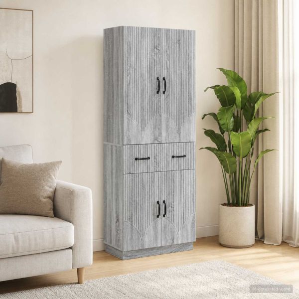 Комплект шкафове 2 pcs Сив Сонома Инженерна дървесина