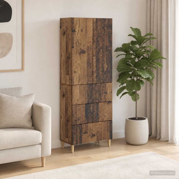 Комплект шкафове 2 pcs 66 x 34,5 x 90 см Инженерна дървесина