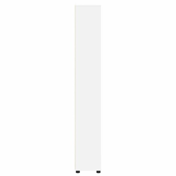 Шкаф за баня с рафт Бяло 30,5 x 30 x 195 см Инженерно дърво