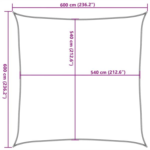 Сенник за платно 160 г/м² квадратен жълт 6x6 м HDPE