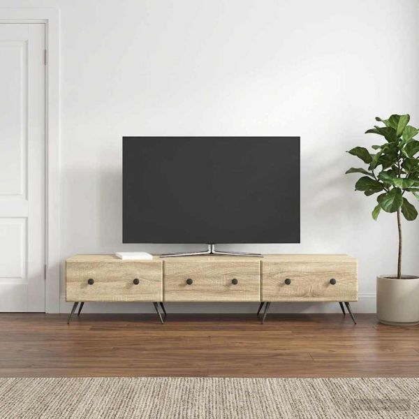 ТВ шкаф Дъб сонома 147 x 34,5 x 30 см Инженерна дървесина