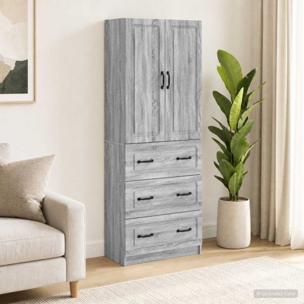 Комплект шкафове 2 pcs Сив Сонома 66 x 34,5 x 87 см
