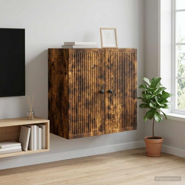 Стенно шкафче Опушен дъб 59 x 31 x 60 см Инженерна дървесина