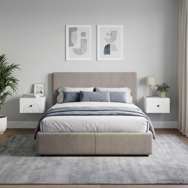 Спален шкаф с монтаж на стена 2 pcs Бял гланц 33 x 34,5 x 20 см