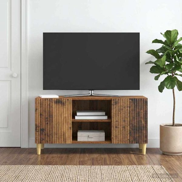 ТВ шкаф Старо дърво 102 x 34,5 x 50 см Инженерна дървесина