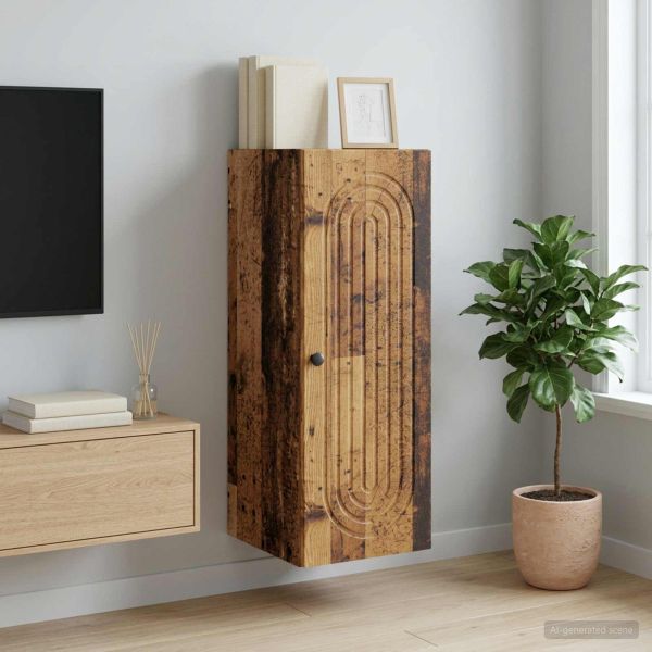 Стенно шкафче Старо дърво 33 x 34,5 x 90 см Инженерна дървесина