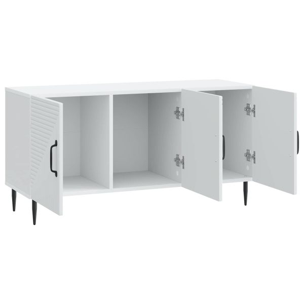 ТВ шкаф Бяло 99 x 34,5 x 50 см Инженерна дървесина