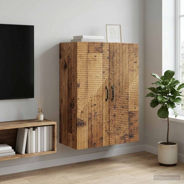 Стенно шкафче Старо дърво 66 x 34,5 x 90 см Инженерна дървесина