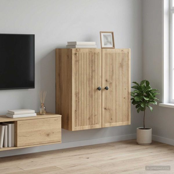 Стенно шкафче 59 x 31 x 60 см Инженерна дървесина Дъб артизан