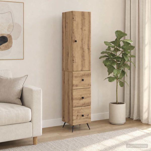 Комплект шкафове 2 бр. 34,5 x 34,5 x 90 см Инженерна дървесина