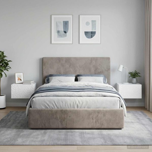 Спален шкаф с монтаж на стена 2 pcs Бял гланц 49 x 34,5 x 20 см