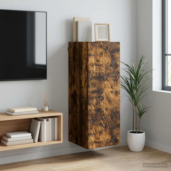 Стенно шкафче Опушен дъб 33 x 34,5 x 90 см Инженерна дървесина