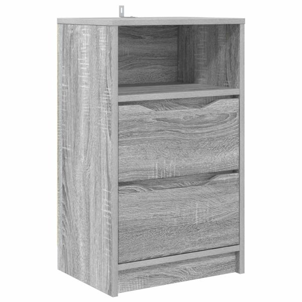 Нощно шкафче Сив Сонома 40 x 30 x 467 см Инженерно дърво