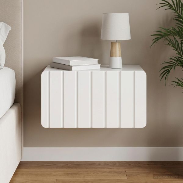 Спален шкаф с монтаж на стена Бял гланц 49 x 34,5 x 24 см