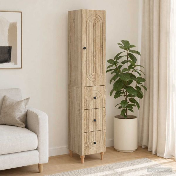 Комплект шкафове 2 pcs 33 x 34,5 x 90 см Инженерна дървесина