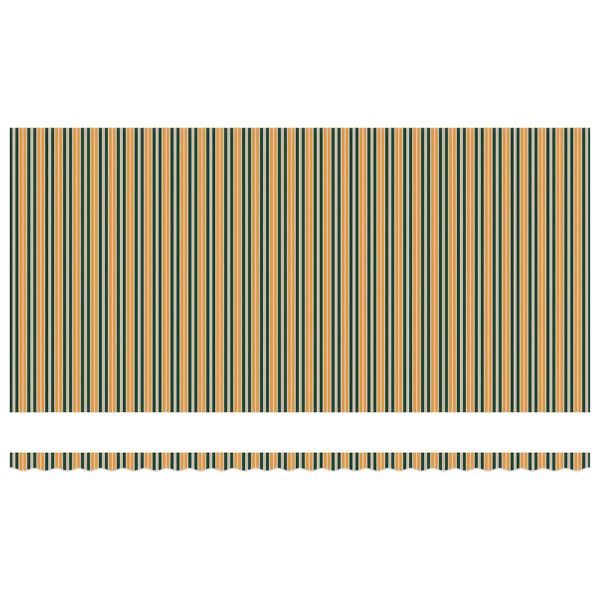 Прибираща се тента Зелен и жълт 600 × 300 cm Тъкан и алуминий