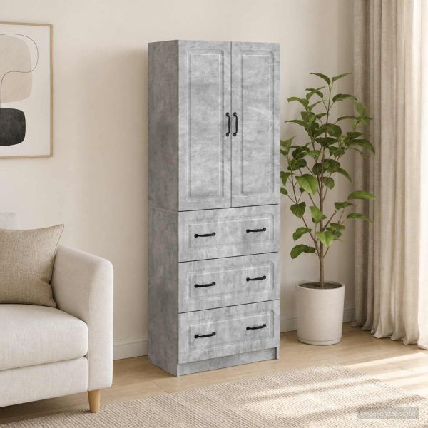 Комплект шкафове 2 pcs Бетонно сиво 66 x 34,5 x 87 см
