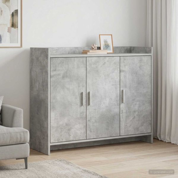 Служебен шкаф Бетонно сиво 98,5 x 33 x 80 см