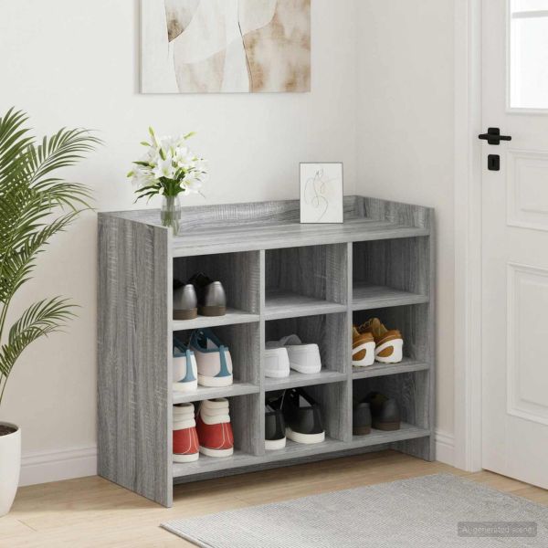 Шкаф за обувки Сив Сонома 85 x 39,5 x 70 см Инженерна дървесина