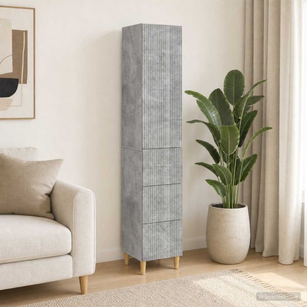 Комплект шкафове 2 pcs 33 x 34,5 x 90 см Инженерна дървесина