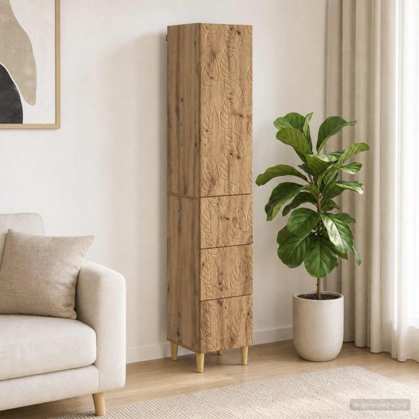 Комплект шкафове 2 бр. 33 x 34,5 x 90 см Инженерна дървесина