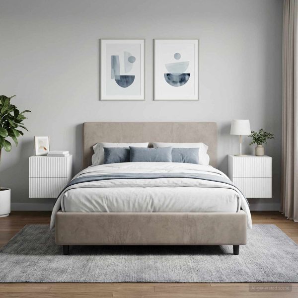 Спален шкаф с монтаж на стена 2 pcs Бял гланц 33 x 34,5 x 40 см