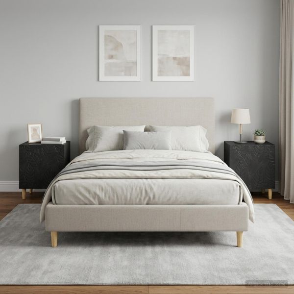 Нощно шкафче 2 pcs Черно 43 x 34,5 x 50 см Инженерна дървесина