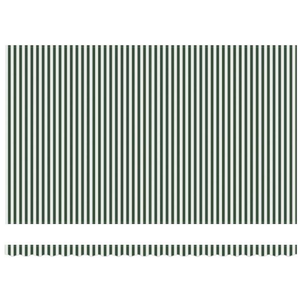 Прибираща се тента Зелен и бял 500 x 300 x 165 см
