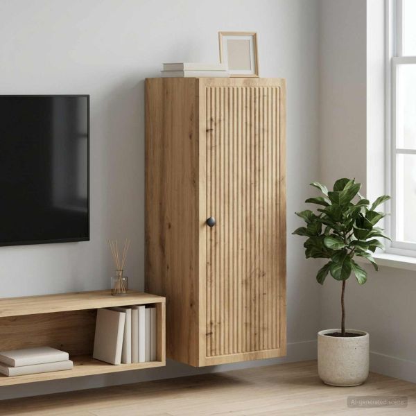 Стенно шкафче 33 x 34,5 x 90 см Инженерна дървесина Дъб артизан