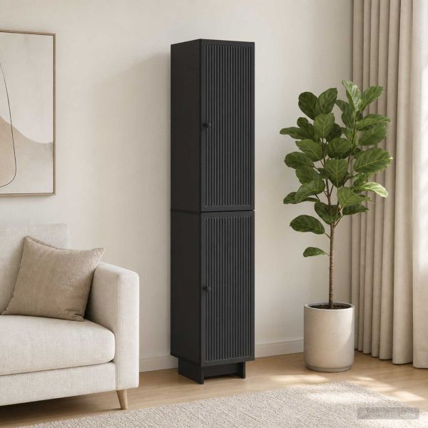 Комплект шкафове 2 pcs Черно 34,5 x 33 x 90 см