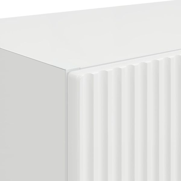 TV стенен шкаф 2 pcs Лъскаво бяло 59,5 x 31 x 40 см