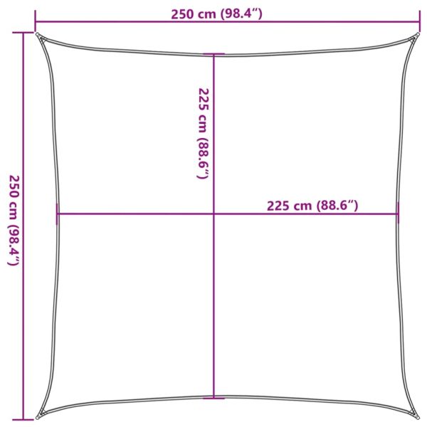 Платно-сенник, 160 г/м², жълто, 2,5x2,5 м, HDPE