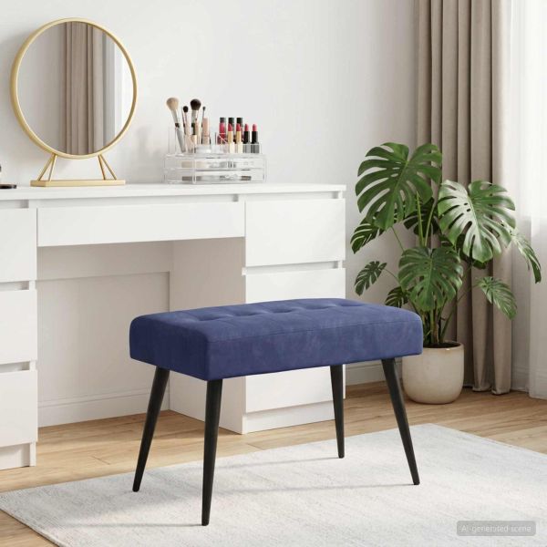 Пейка с копчета Полицейско синьо 60 x 40 x 45 см Кадифе