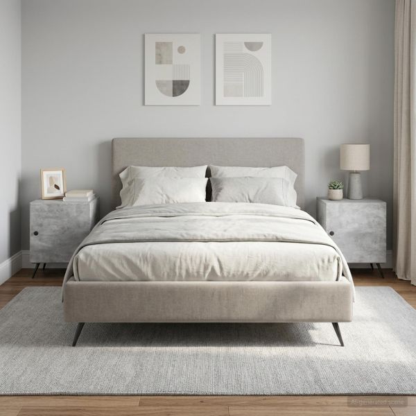 Нощен шкаф 2 pcs Бетонно сиво 43 x 34,5 x 50 см