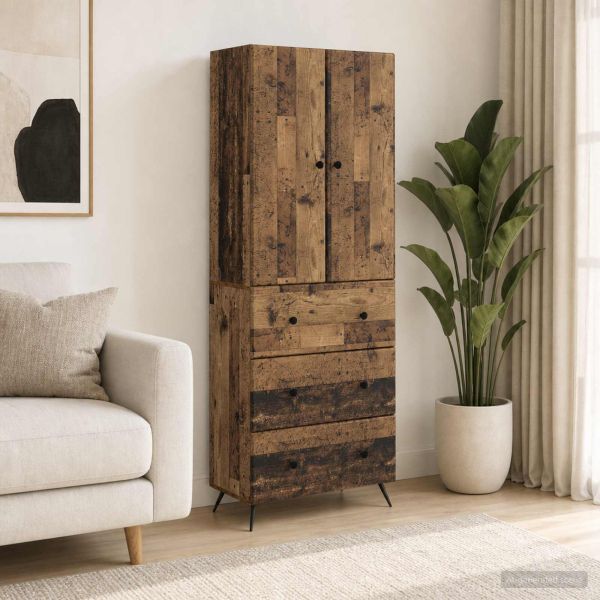 Комплект шкафове 2 pcs Старо дърво 66 x 34,5 x 90 см