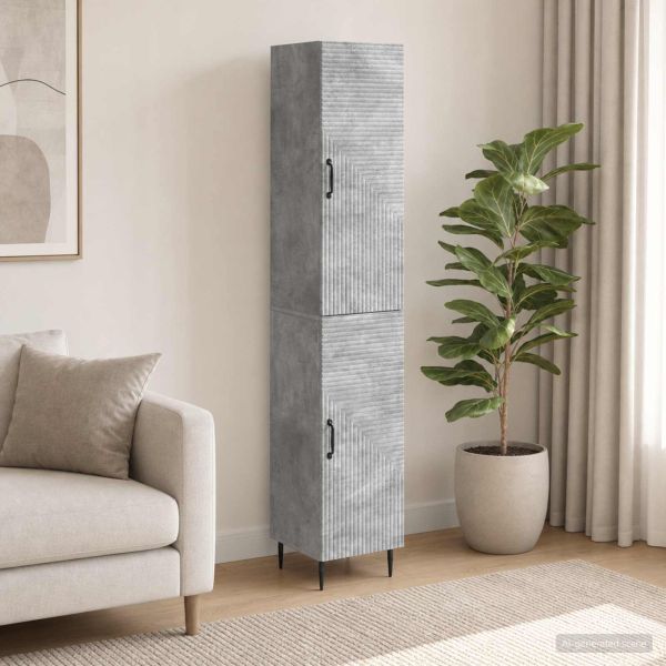 Комплект шкафове 2 pcs Бетонно сиво 33 x 34,5 x 89,5 см