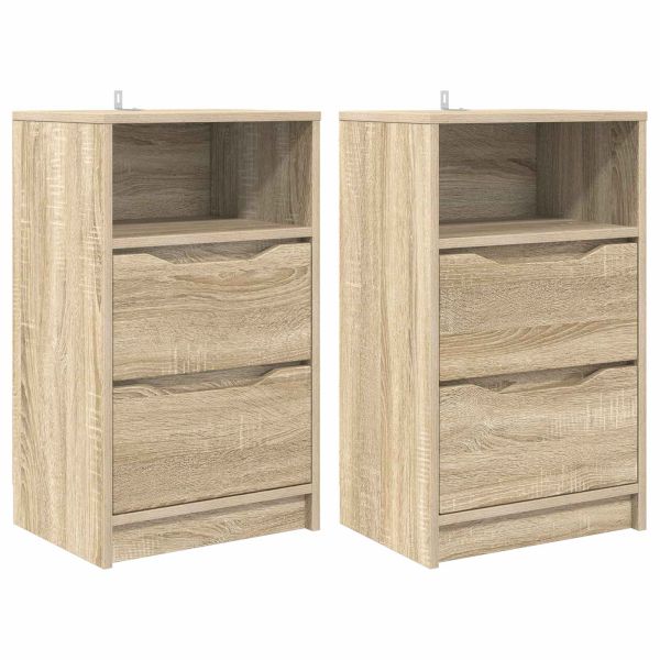 Нощни маси 2 pcs Сонома дъб 40 x 30 x 467 см Инженерно дърво