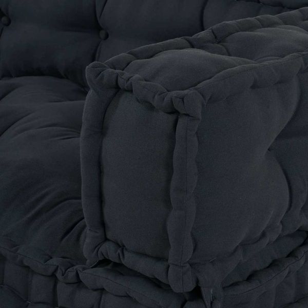 Кушон за палетен диван 3 pcs Антрацит 120 x 80 x 38 см Текстил