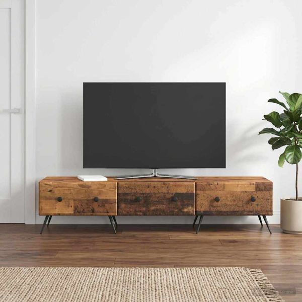 ТВ шкаф Старо дърво 147 x 34,5 x 30 см Инженерна дървесина