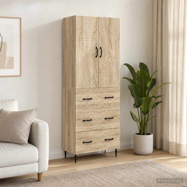 Комплект шкафове 2 бр. 66 x 34,5 x 90 см Инженерна дървесина