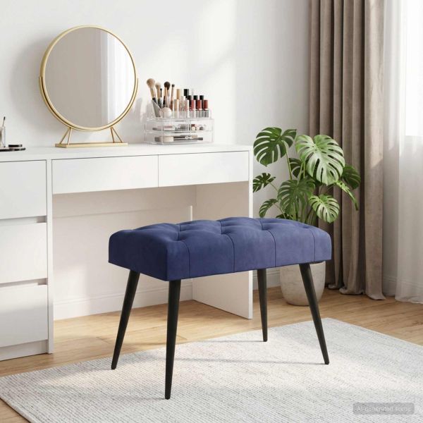 Пейка с копчета Полицейско синьо 60 x 40 x 45 см Кадифе