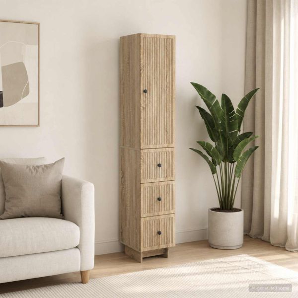 Комплект шкафове 2 pcs 33 x 34,5 x 90 см Инженерна дървесина