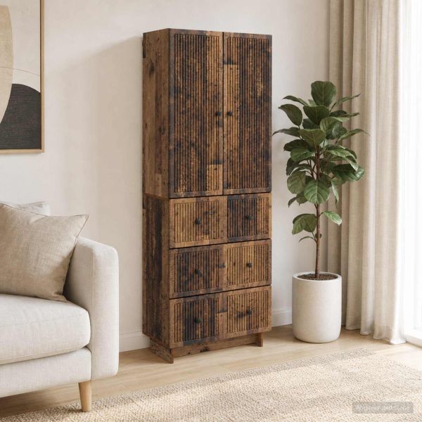 Комплект шкафове 2 pcs 66 x 34,5 x 90 см Инженерна дървесина