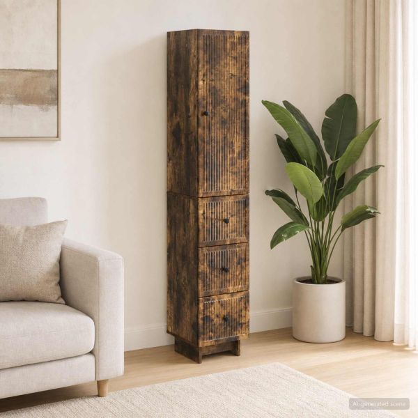 Комплект шкафове 2 pcs 33 x 34,5 x 90 см Инженерна дървесина