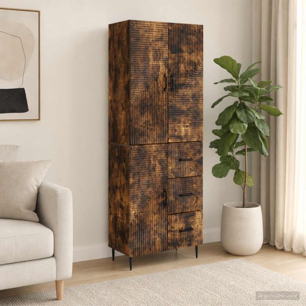 Комплект шкафове 2 pcs Опушен дъб 66 x 34,5 x 89,5 см