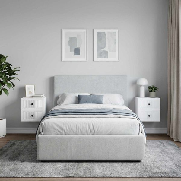 Спален шкаф с монтаж на стена 2 pcs Бяло 33 x 34,5 x 40 см