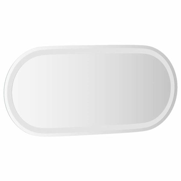 LED огледало за баня, 80x35 см, овално