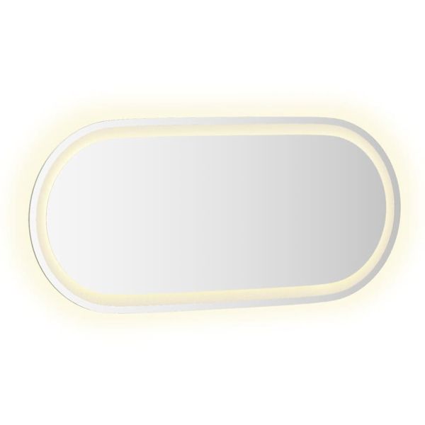 LED огледало за баня, 80x35 см, овално