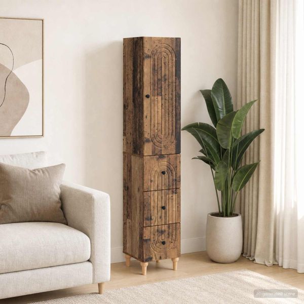 Комплект шкафове 2 pcs 33 x 34,5 x 90 см Инженерна дървесина